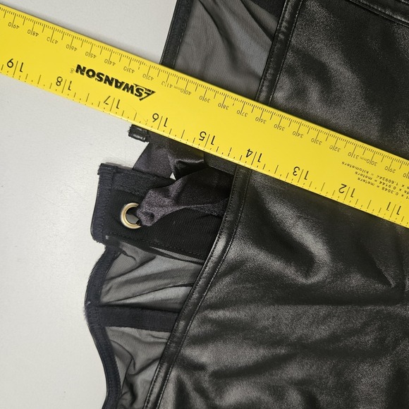 Torrid Lingerie Skirt 1 Lace up Pleather Black Sexy - Picture 7 of 8